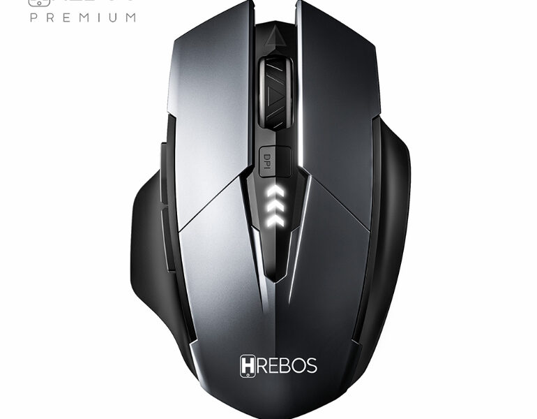 Mouse Sem Fio 2.4G Recarregável Gamer Ergonômico HREBOS IF-263