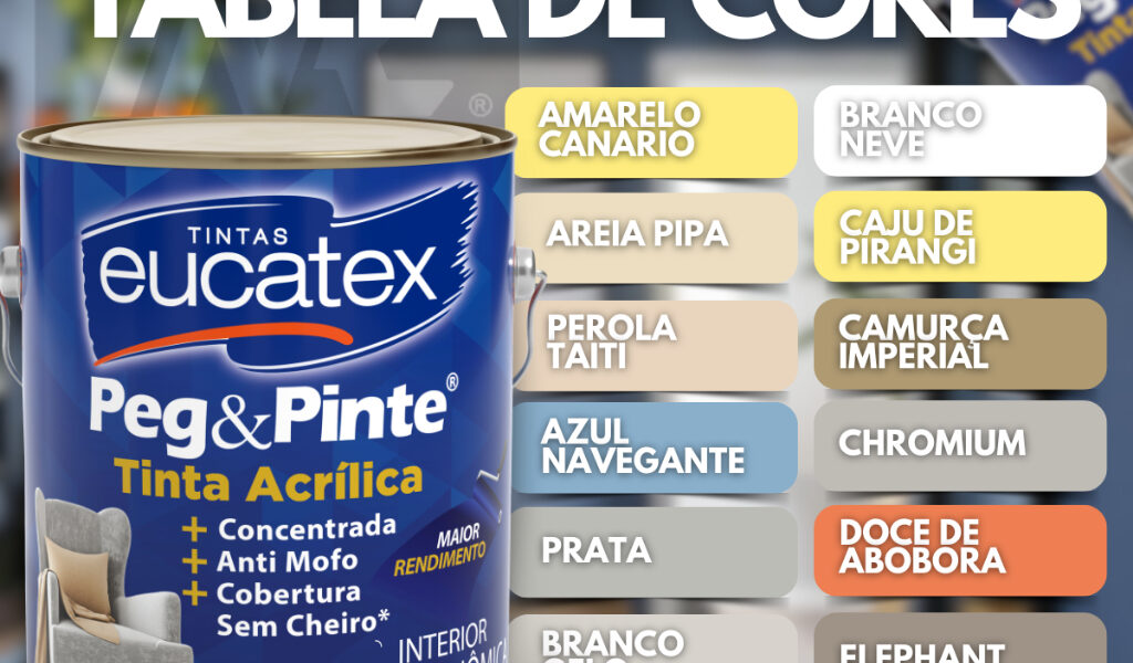 Tinta Interna Sem Cheiro Peg Pinte 3,6L AntiMofo Concreto Apartamento Gesso Drywall Parede