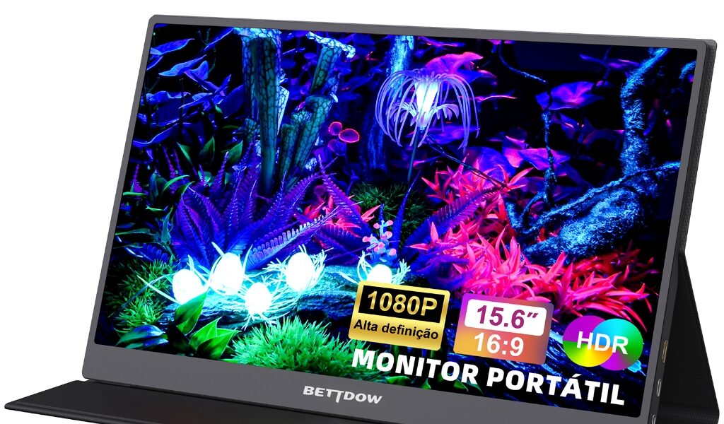 BETTDOW Monitor Portátil para laptop 15.6 ''1920*1080p 4k fhd ips monitor portátil para ipad/pc/mac/telefone/switch/ps4