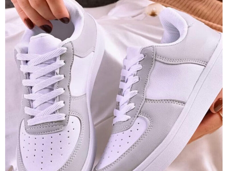 tênis ,snaaker ,inovador lançamento casual/ branco /cinza /estilo e elegância