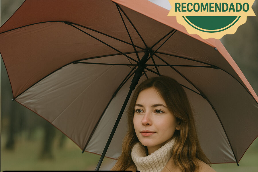Guarda Chuva Dupla Face Reforçado Contra Raios UV Dobrável Compacto Manual Portátil Secagem Rápida
