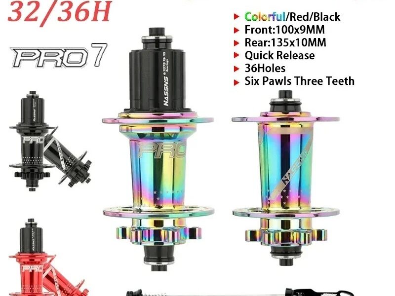 Cubo de Bicicleta de Montanha HASSNS PRO7 36 Furos com Rolamentos Cubo Traseiro de Bicicleta 7-12 velocidade