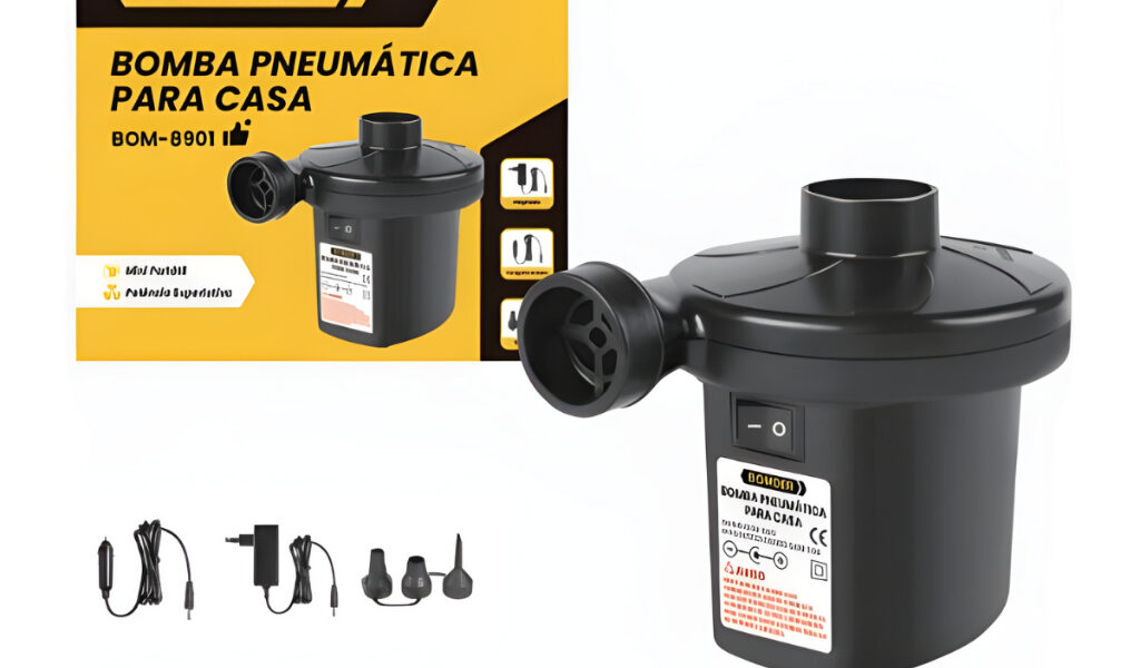 Bomba Elétrica Pneumática Para Secar Encher Colchão Boias Piscinas Infláveis Portátil Inflar Bivolt