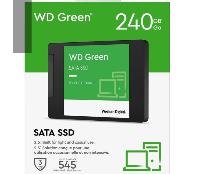 HD SSD 240GB SATA3 interno Western Digital WD Green WDS240G3G0A 240GB Verde