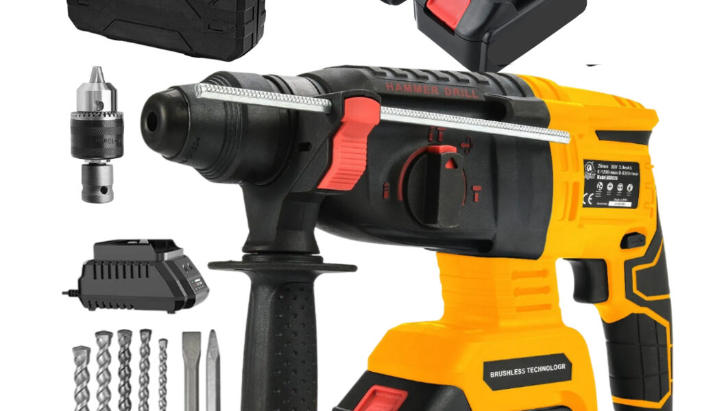 Martelete Rompedor de Impacto Perfurador Rotativo a Bateria 96V Furadeira Bivolt