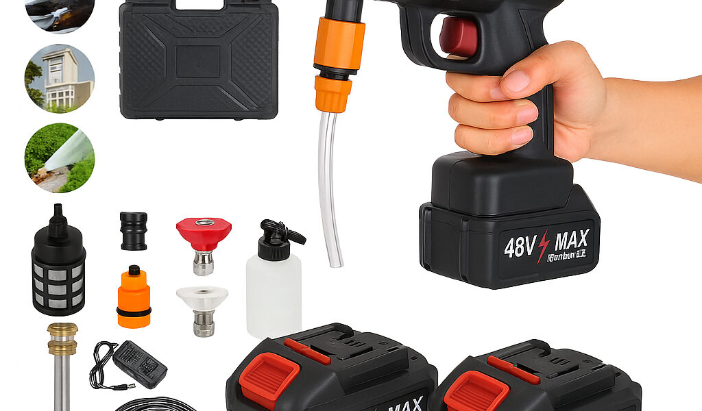 Lavadora de Alta Pressão Portátil Recarregável Para Carros E Jardins Linha Premium Pistola Lava Jato Profissional