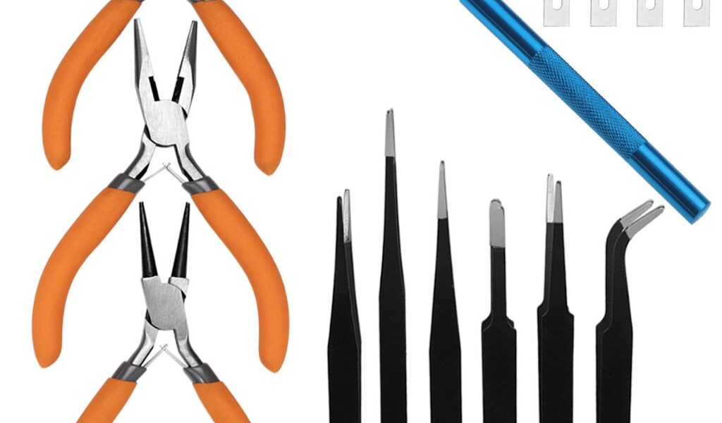 Kit Alicates Pinças Eletrônica E Estilete Precisão Bisturi Para Artesanato Hobby e Reparos