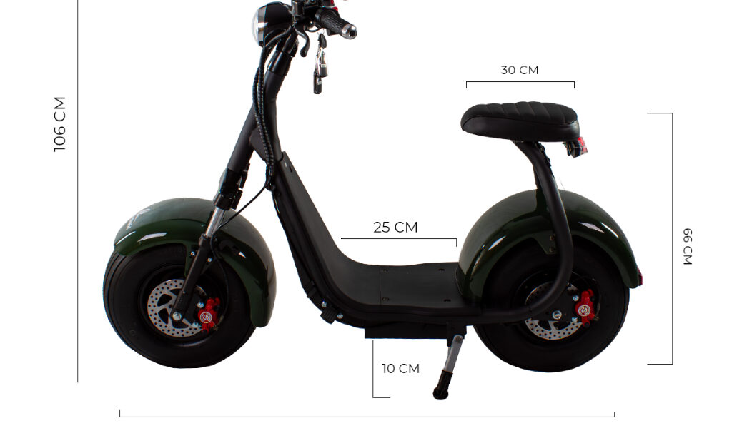 Scooter Moto 1000W Compacta WeHawk X7 Mini | 60V 20Ah | Mobilidade Urbana Bateria de Lítio