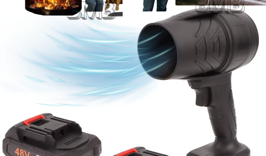 Soprador Turbo Portátil USB Recarregável 2 Baterias Bivolt forte 48V
