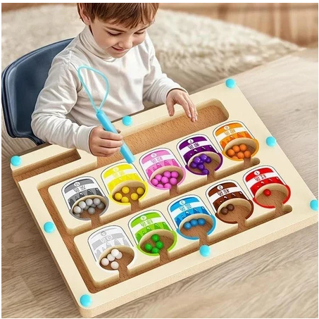 Brinquedo Educativo Labirinto Montessori Jogo Cores Infantil
