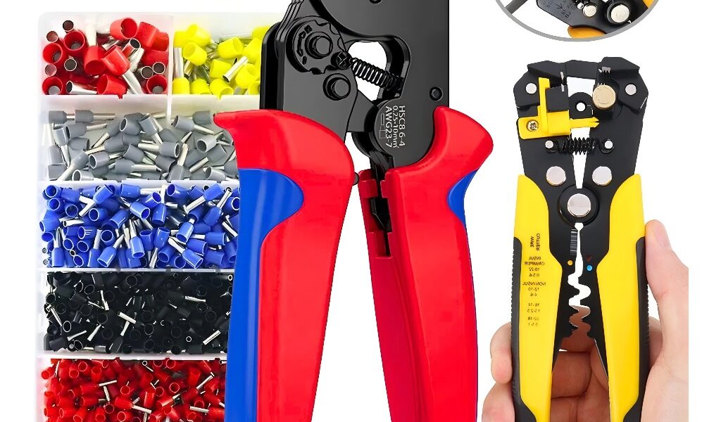 Alicate Crimpar Descascador 1200 Terminais Ilhós Tubular