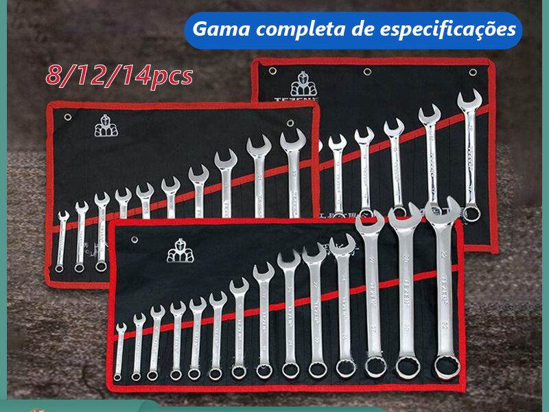 jogo de chave combinada 8/12/14 Peças Profissional combinação de aço carbono Chave fixa