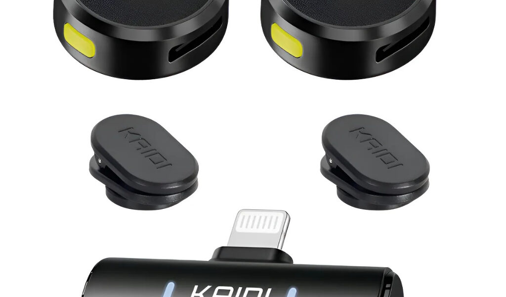Microfone de Lapela Gravação Vídeo Sem Fio Alta Captação De Som Gravar Com Celular Youtuber