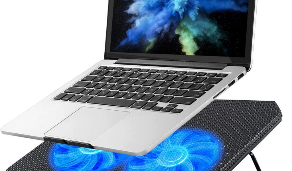Suporte para Notebook com 2 Coolers Potentes Fans Ventoinhas Base Refrigerada Laptop