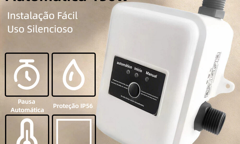 Bomba Pressurizadora Automática 150w para Chuveiro e Torneira Solução para Baixa Pressão de Água Instalação Fácil