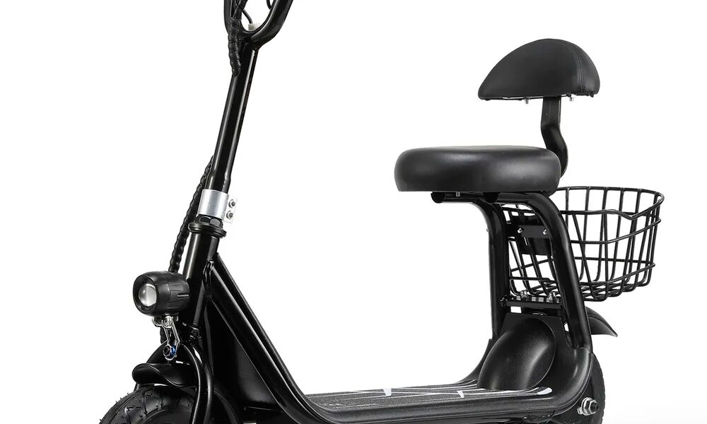 Patinete Elétrico Infantil Com Banco Assento de 350W 18KMH 10KM 80KG 8 Inch Pneus