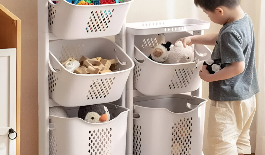 Organizador Armário Carrinho de Brinquedos Roupas Multiuso com Rodinhas Banheiro Lavanderia Cozinha Quartos