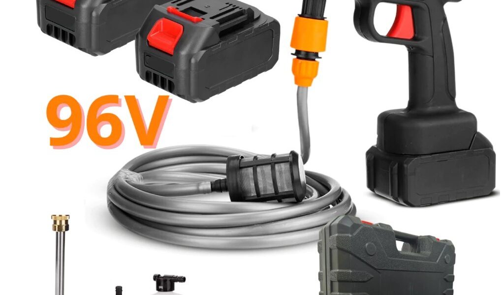 Lava Jato de Alta Pressão Pistola Portátil Lavadora Profissional Sem Fio Recarregável a Bateria,96V Versão Upgrade.