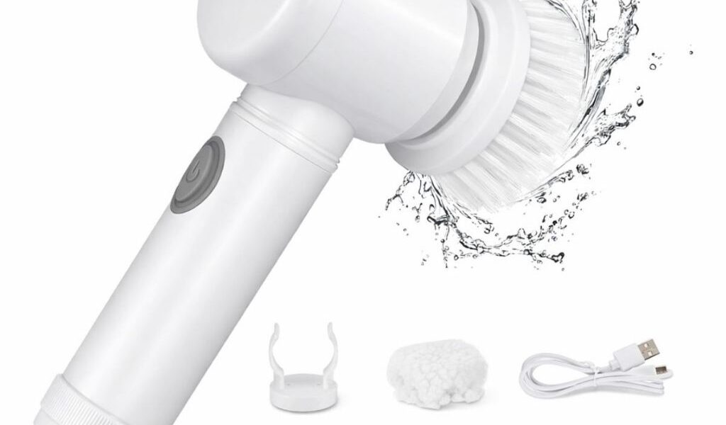 Escova de Limpeza Elétrica Portátil 5 em 1 | Esfregão Elétrico para Azulejos, Pias e Estofados
