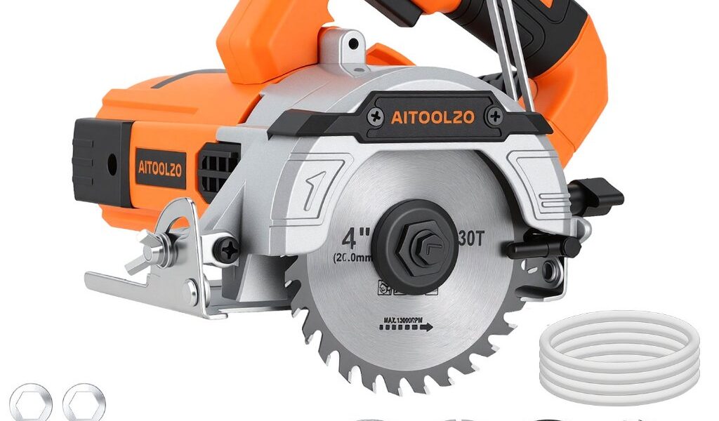 Cortador De Mármore Elétrico Profissional 1300W Para Cerâmica Com Corte 45 Potente e Precisa+ Lâminas AITOOLZO