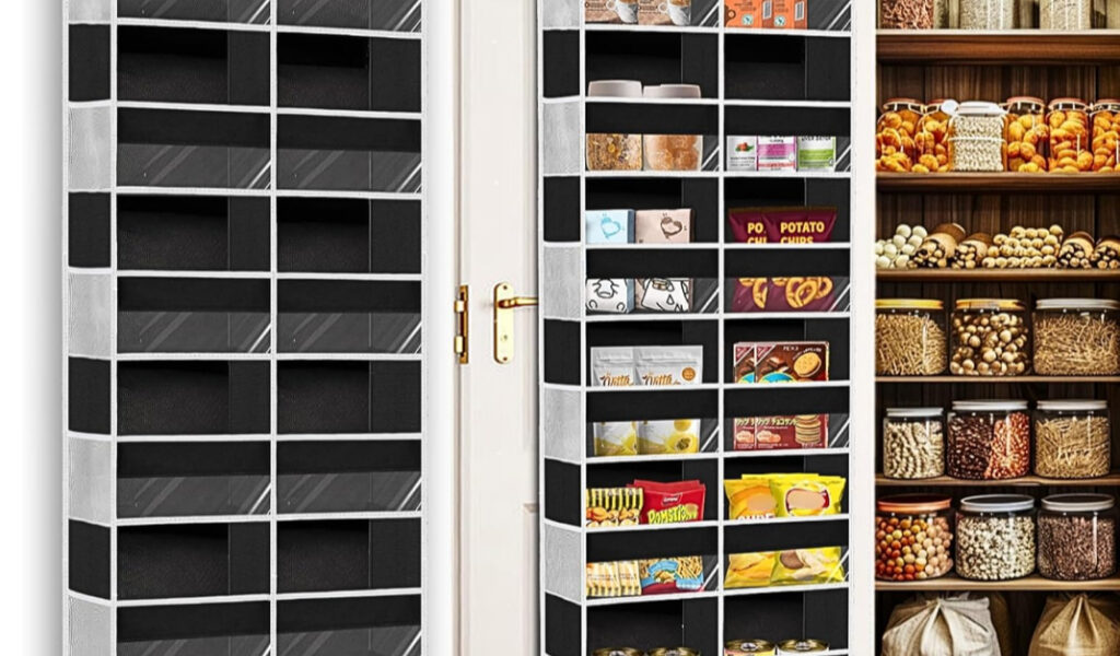 Organizador De Armazenamento Pendurado Grande 5 Prateleiras Bolsa Organizadora Multiuso Para Sobre Porta DobráVel