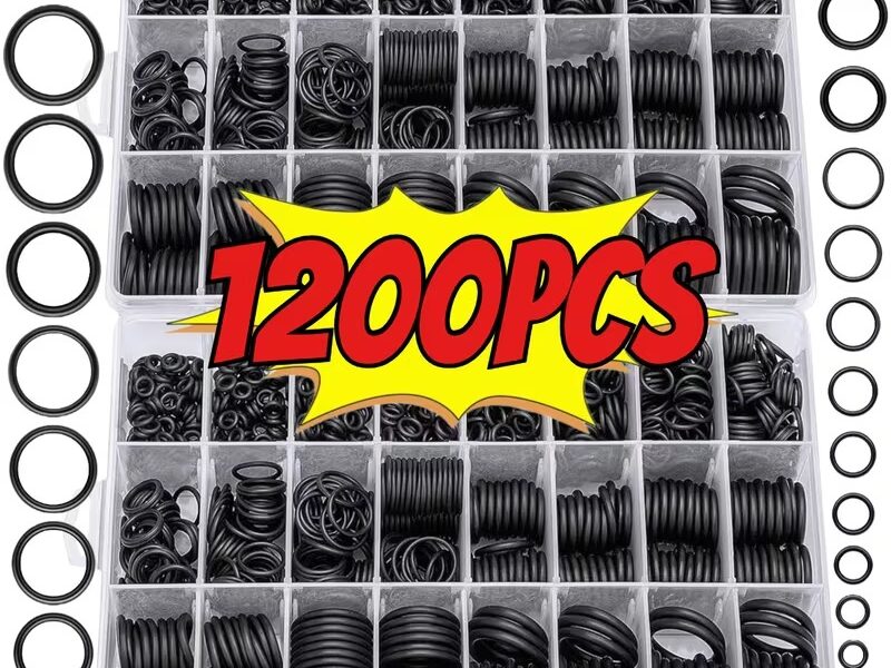 1200 Peças Anel De Vedação Junta De Borracha O-ring Estojo Diversos Sortido Com Caixa Kit Anéis De Vedação Para Torneira