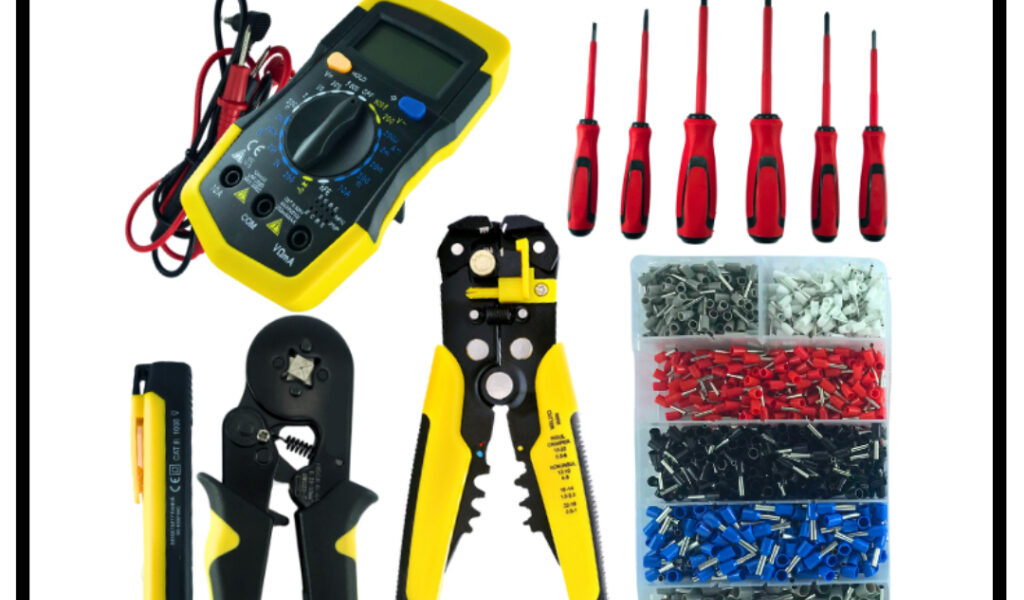 Alicate Desencapador Crimpar Descascador Terminal Multímetro Digital Caneta Chaves Isoladas