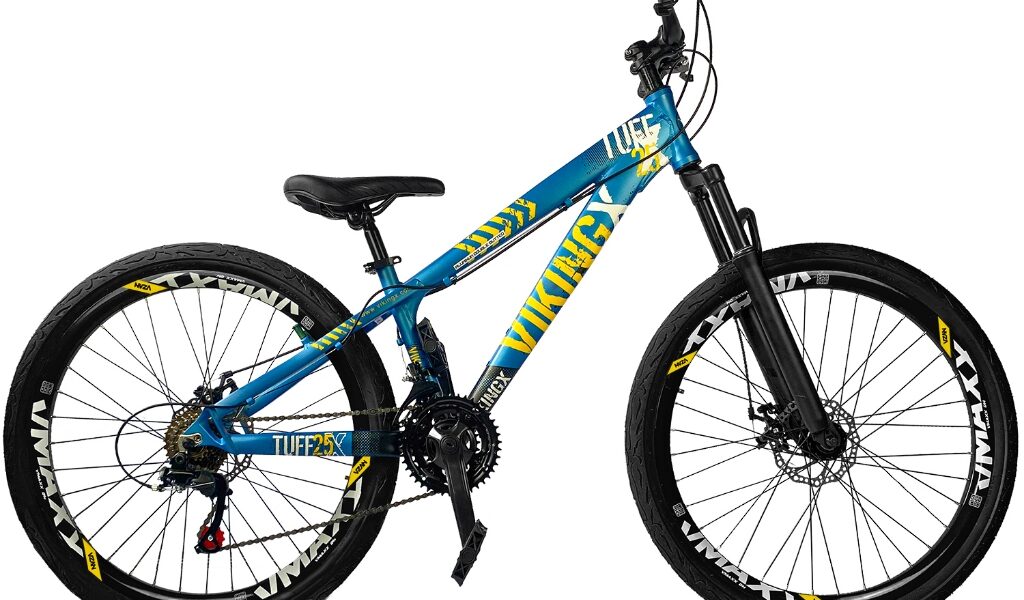 Bicicleta Aro 26 VikingX Freeride Tuff X25 MTB 21v Downhill Pneus Coloridos