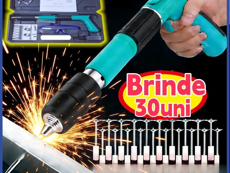 Kit Pistola Fixadora De Pregos 30uni Ajustável Potente Manual Portátil Para Madeira Doméstico