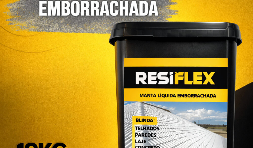 Manta Líquida Emborrachada Resiflex 18KG Impermeabilização Profissional Resistência e Durabilidade