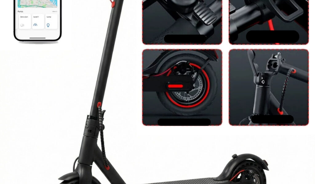 Patinete Elétrico 500W com App GPS Bateria Recarregável Dobrável Super Autonomia para adultos até 120kg