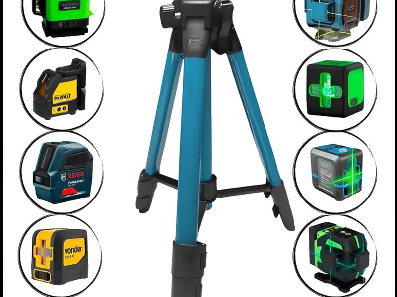 Tripé Para Nível Laser Reforçado Profissional,1/4 E 5/8