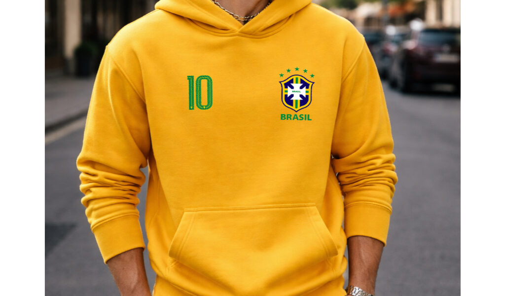 Moletom Canguru Masculino Estampa Brasil Copa 2026 Hexa Campeao Agasalho Para Curtir A Copa Inverno