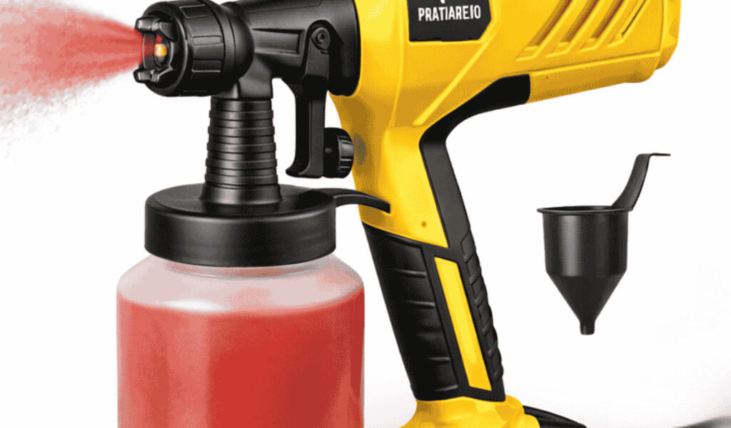 Pistola Elétrica Para Pintura Pulverizador de Tinta com Bico de Metal e Compressor 450w