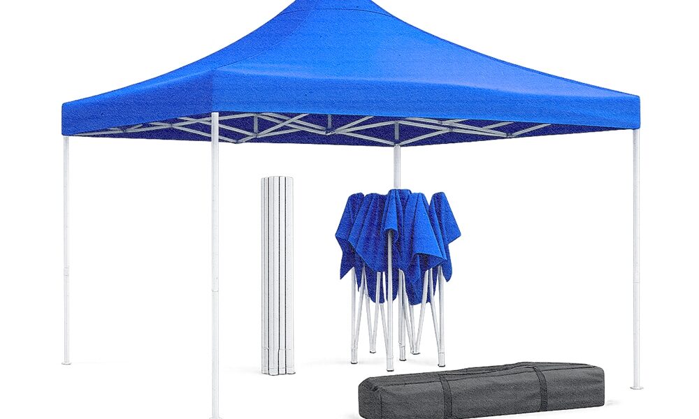 Tenda Dobrável ExtraForte Sanfonada Estrutura Articulada em Tesoura 3x3m Aço Praia Desmontável Domus