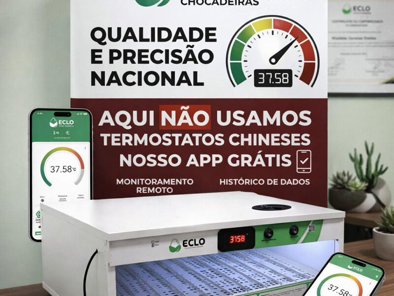 Chocadeira Automática 50 Ovos de Galinha + Ovoscópio
