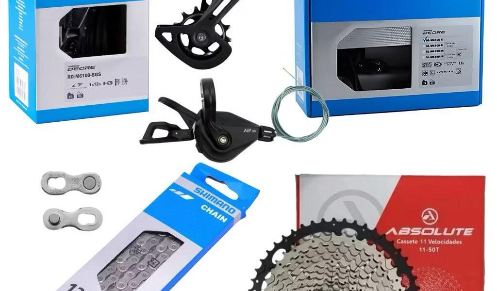 Kit Grupo Shimano Deore 12v M6100 Padrão Hg Cassete 11x50t