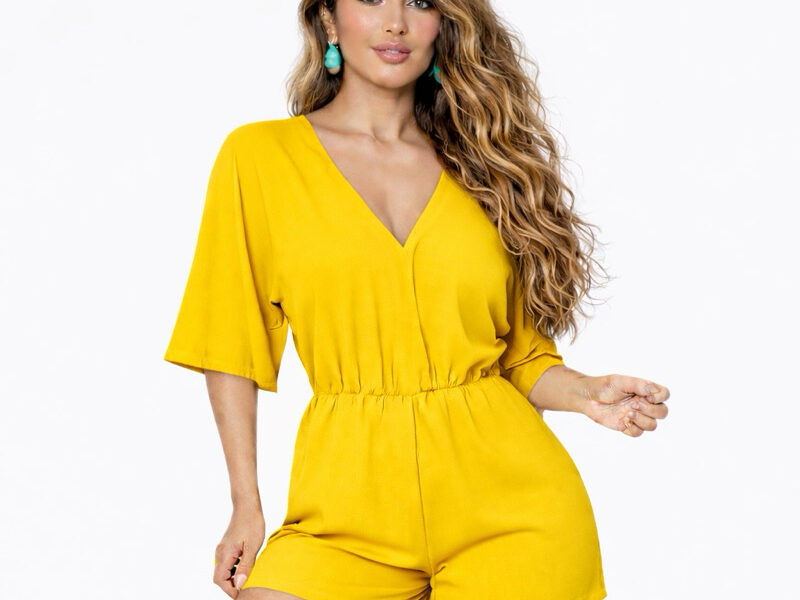 macaquinho envio rapido midi manga flare festa praia feminino Virgínia gola V verão tendência casual mais vendidos