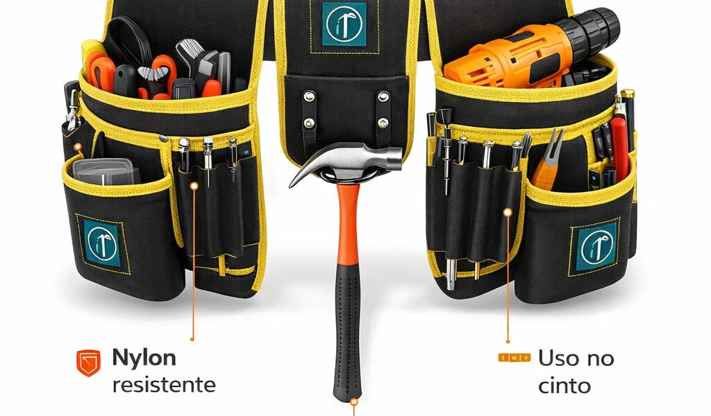 Bolsa De Ferramentas Para Eletricista, Bolso Multifuncional De Nylon De Reparo De Cinto