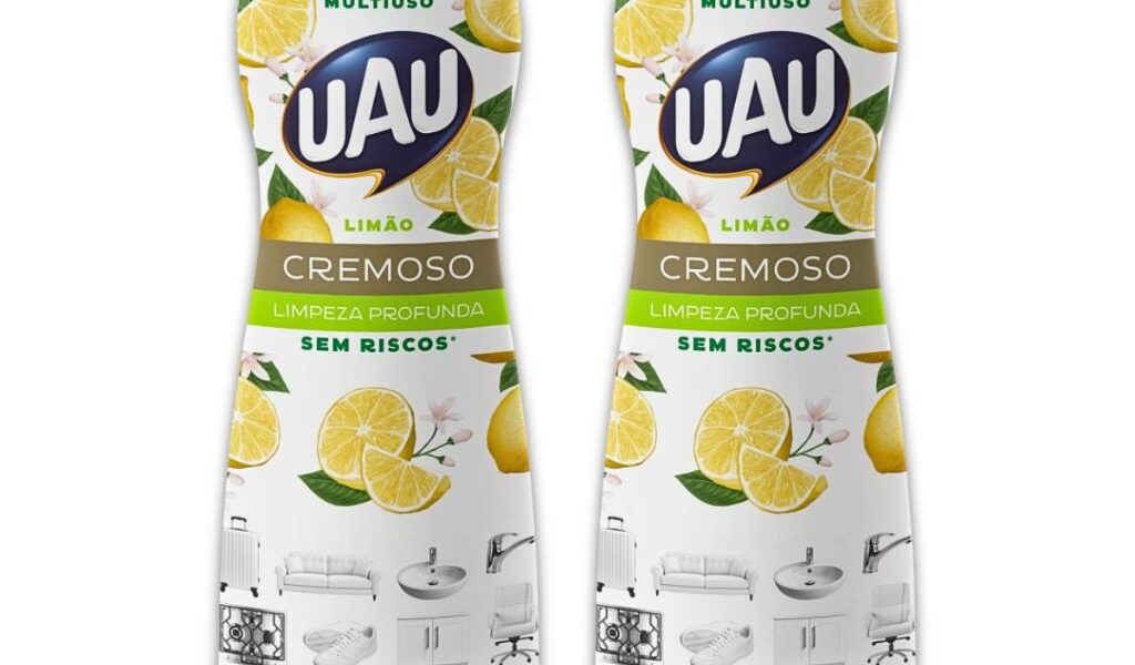 Kit 2un Saponáceo Cremoso UAU Limão 250ml