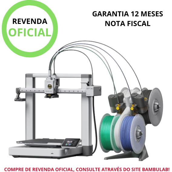 Impressora 3D Bambu Lab A1 Combo AMS MultiColor + Assistência Técnica (Revenda Autorizada)