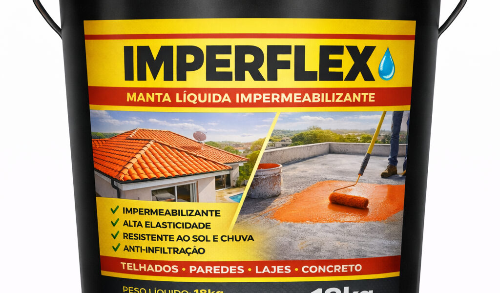 Manta Líquida Emborrachada Impermeabilizante 18kg -Imperflex Uso em Lajes Telhados Paredes - Eficaz