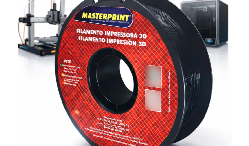 Filamento De Impressora 3d Petg 1,75mm 1kg Masterprint Preto