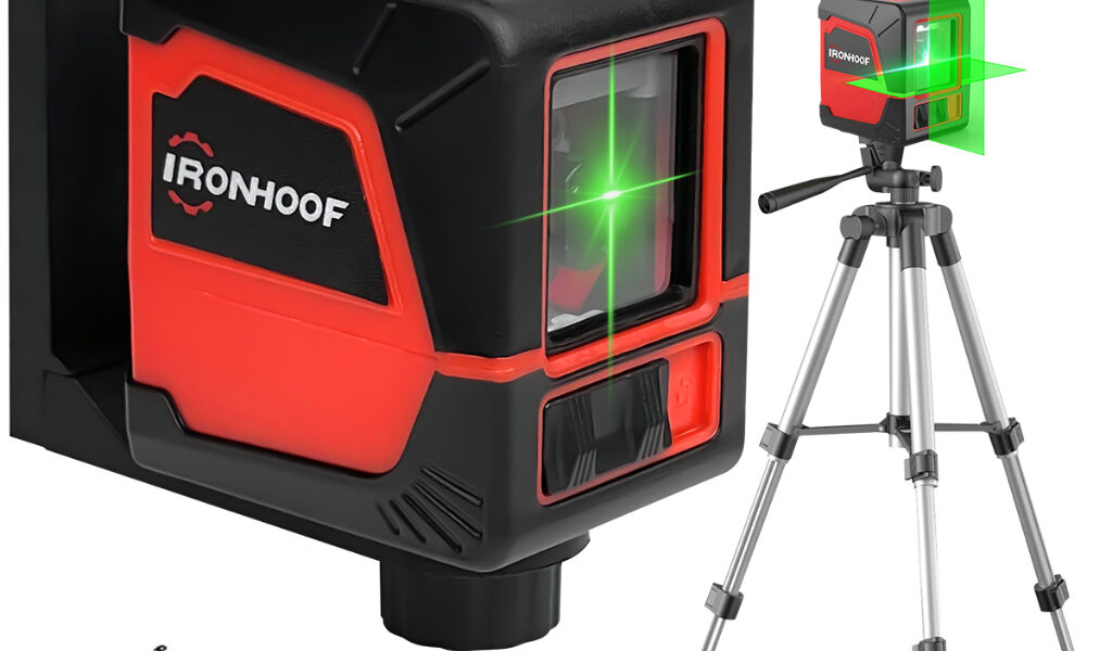 Nível Laser Profissional 2 Linhas Verde Autonivelante Com Tripé