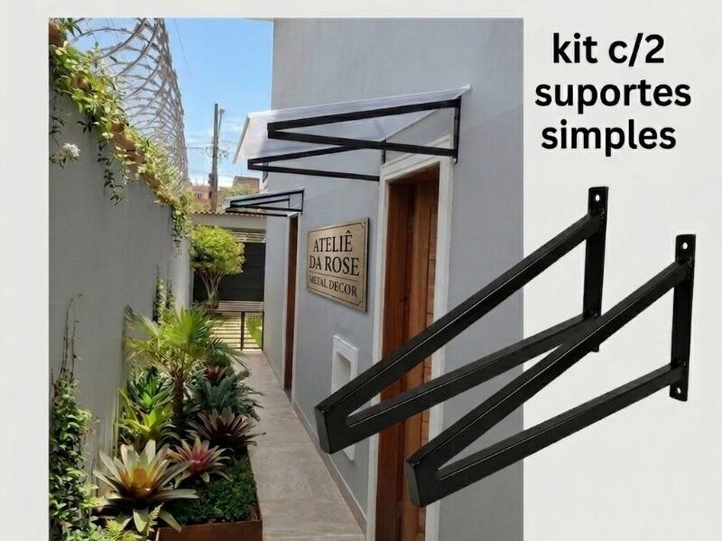 Kit 2 Suportes simples p/ Telhados Declinado para agua de chuva P/ Cobertura Em Geral - Vários tamanhos