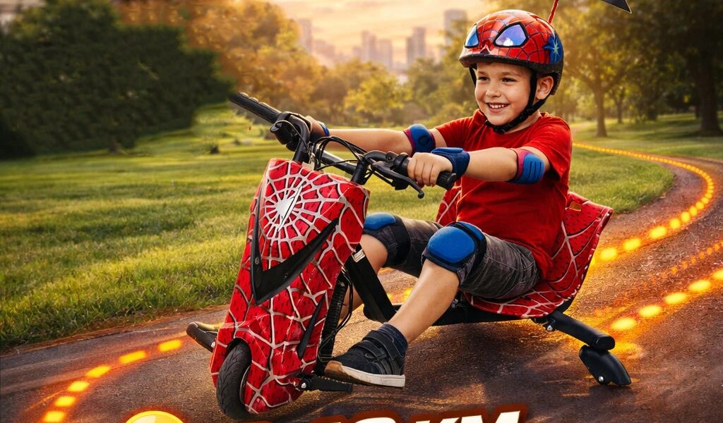 Triciclo elétrico de drift de 6.5(8) polegadas crianças e adultos LED Bluetooth Luzes Coloridas