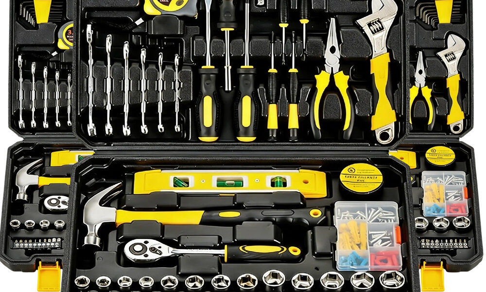 Kit Ferramentas Mecânica 141 Peças Profissional Completo Jogo de Chaves Soquete com Maleta Resistente