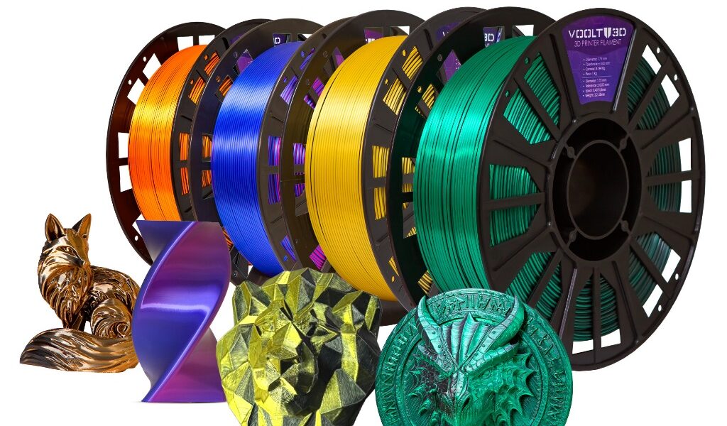 Filamento PLA Duo Color Shadow Voolt3D 1Kg 1,75mm Cores V-SILK Para Impressão 3D