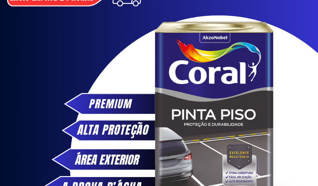 Tinta Acrílica Coral Pinta Piso Alta Resistência cores 18l
