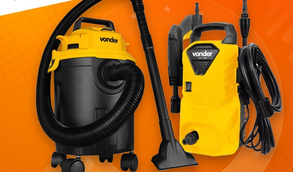 Kit Lavadora LAV1300 e Aspirador Pó e Líquido APV1010 Vonder
